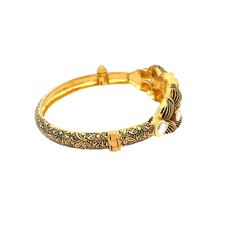 22K Gold Fashion Bangle - Free size